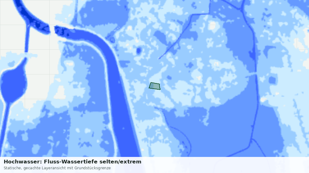 Statische Kartenansicht: Hochwasser: Fluss-Wassertiefe selten/extrem