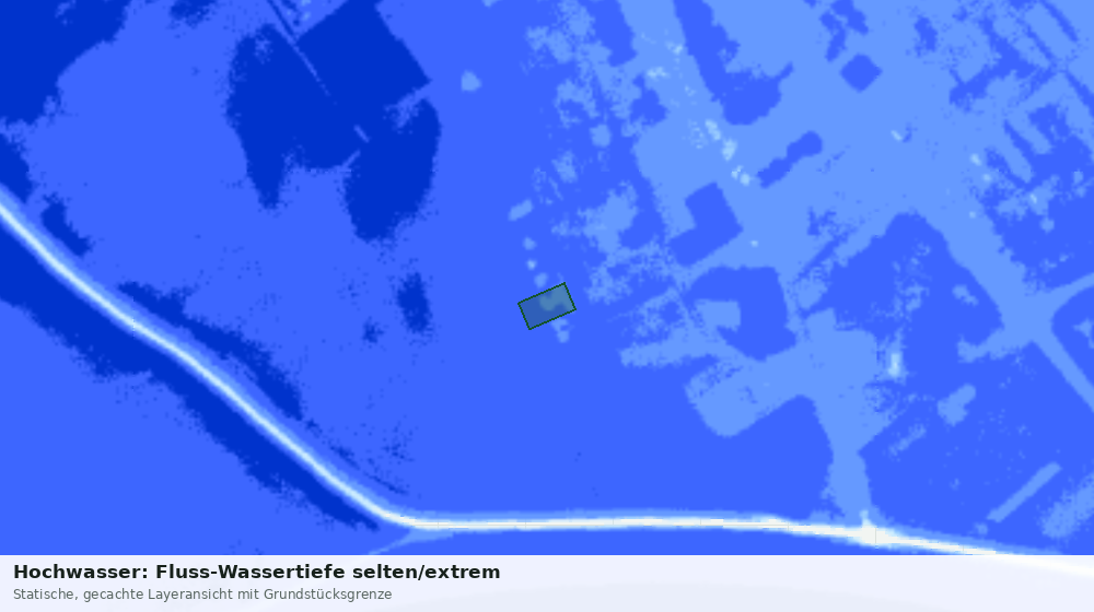 Statische Kartenansicht: Hochwasser: Fluss-Wassertiefe selten/extrem