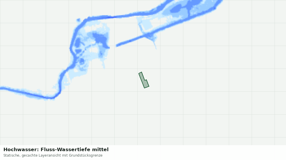 Statische Kartenansicht: Hochwasser: Fluss-Wassertiefe mittel