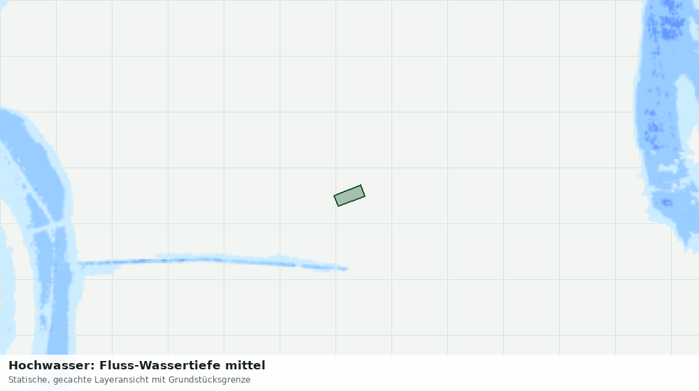 Statische Kartenansicht: Hochwasser: Fluss-Wassertiefe mittel