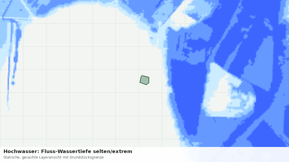 Statische Kartenansicht: Hochwasser: Fluss-Wassertiefe selten/extrem