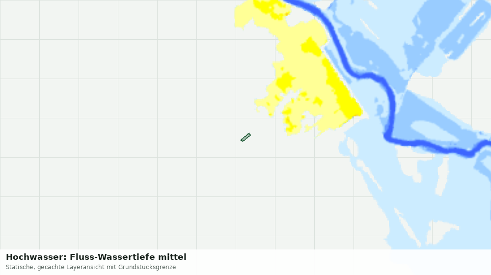 Statische Kartenansicht: Hochwasser: Fluss-Wassertiefe mittel