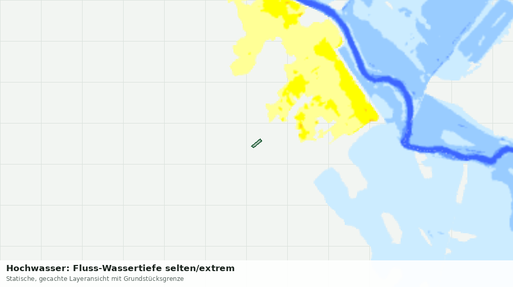 Statische Kartenansicht: Hochwasser: Fluss-Wassertiefe selten/extrem