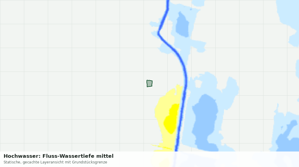 Statische Kartenansicht: Hochwasser: Fluss-Wassertiefe mittel