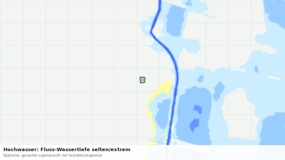 Statische Kartenansicht: Hochwasser: Fluss-Wassertiefe selten/extrem