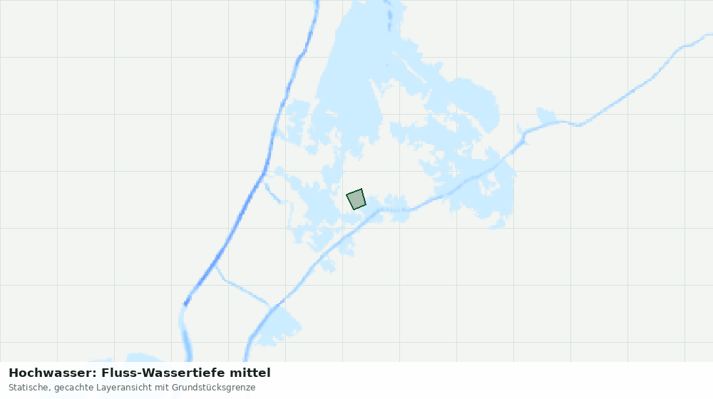 Statische Kartenansicht: Hochwasser: Fluss-Wassertiefe mittel