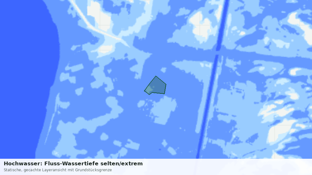 Statische Kartenansicht: Hochwasser: Fluss-Wassertiefe selten/extrem