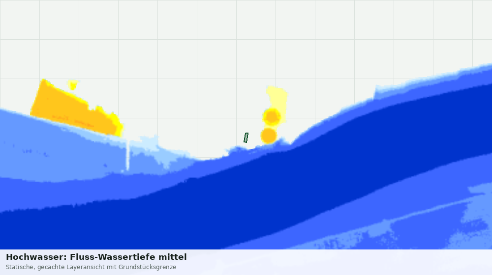 Statische Kartenansicht: Hochwasser: Fluss-Wassertiefe mittel