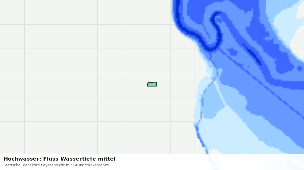 Statische Kartenansicht: Hochwasser: Fluss-Wassertiefe mittel