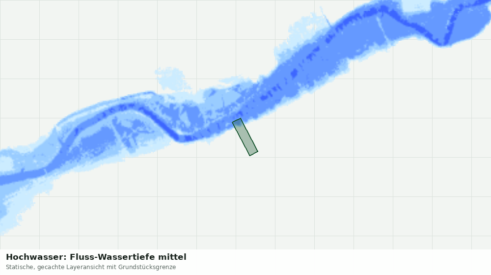 Statische Kartenansicht: Hochwasser: Fluss-Wassertiefe mittel