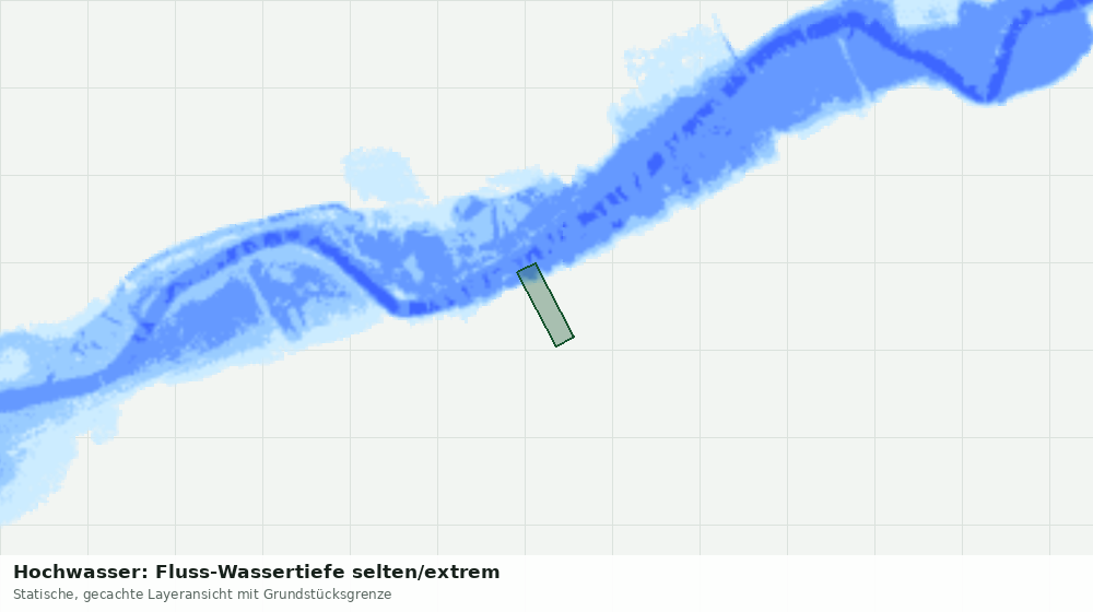 Statische Kartenansicht: Hochwasser: Fluss-Wassertiefe selten/extrem