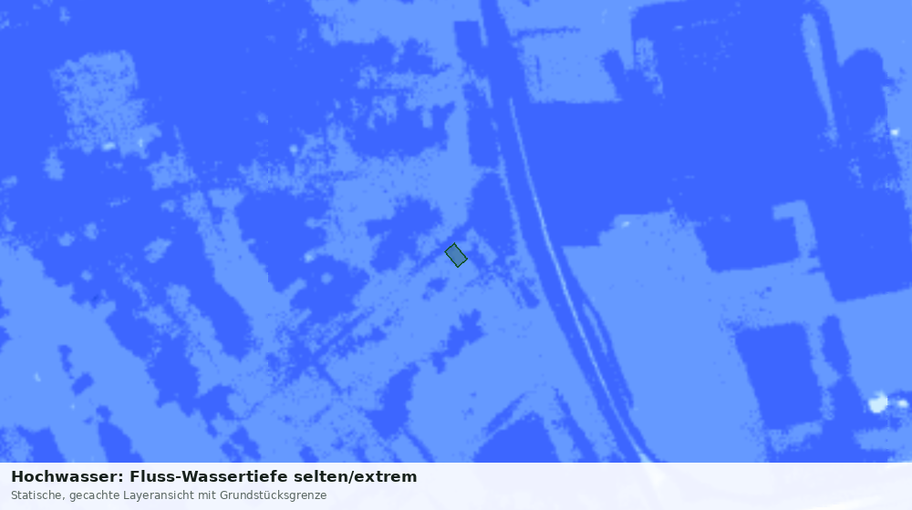 Statische Kartenansicht: Hochwasser: Fluss-Wassertiefe selten/extrem