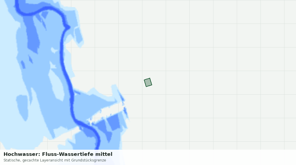 Statische Kartenansicht: Hochwasser: Fluss-Wassertiefe mittel