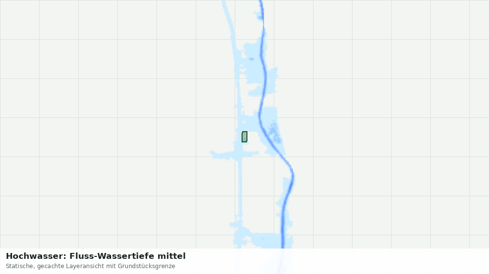 Statische Kartenansicht: Hochwasser: Fluss-Wassertiefe mittel