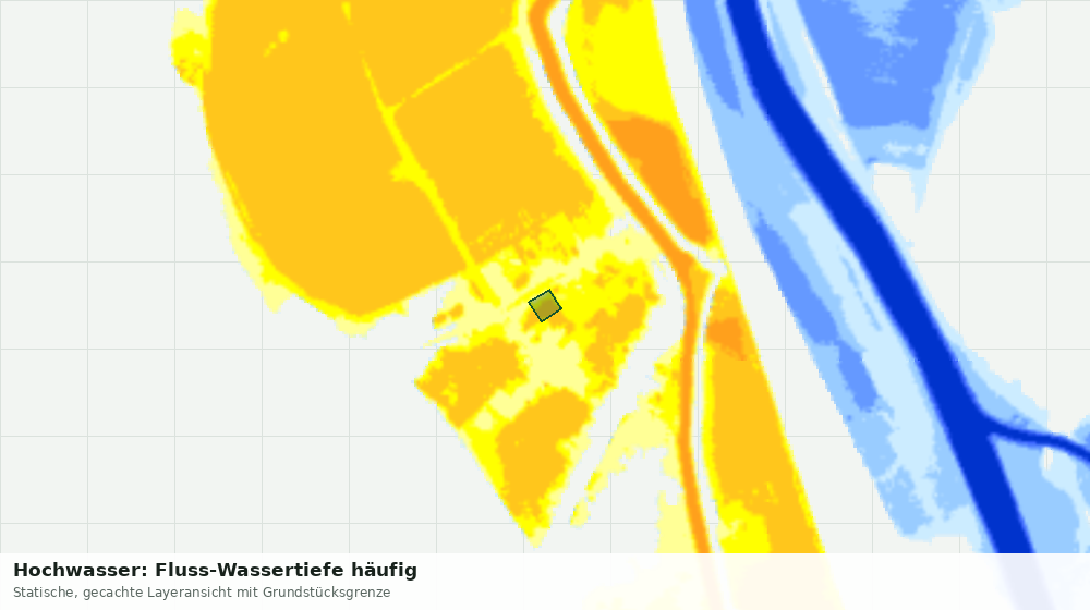 Statische Kartenansicht: Hochwasser: Fluss-Wassertiefe häufig