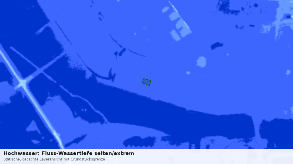 Statische Kartenansicht: Hochwasser: Fluss-Wassertiefe selten/extrem