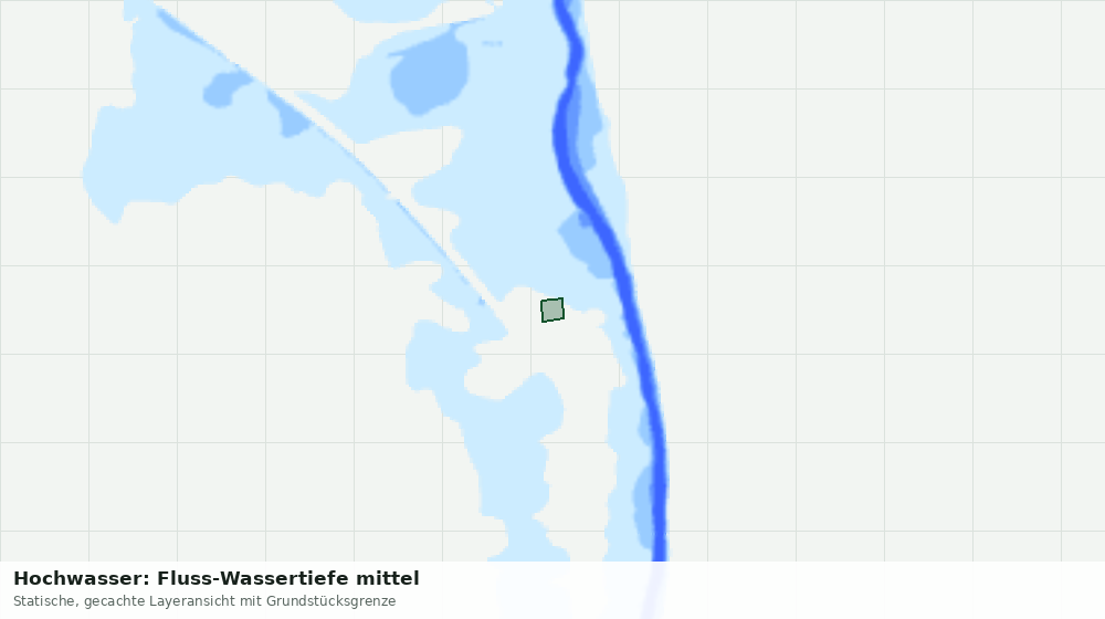 Statische Kartenansicht: Hochwasser: Fluss-Wassertiefe mittel