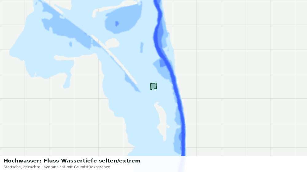 Statische Kartenansicht: Hochwasser: Fluss-Wassertiefe selten/extrem