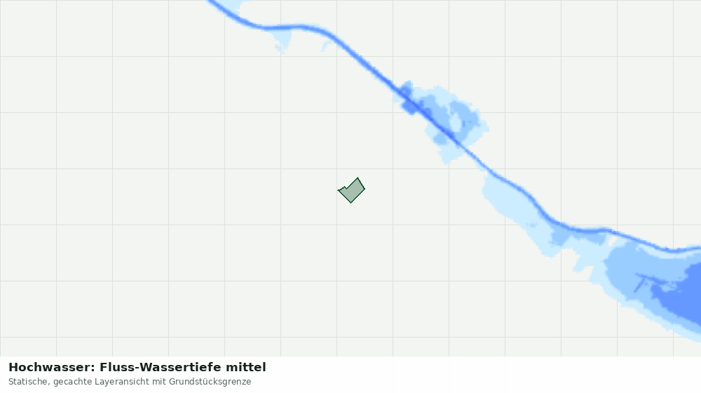 Statische Kartenansicht: Hochwasser: Fluss-Wassertiefe mittel