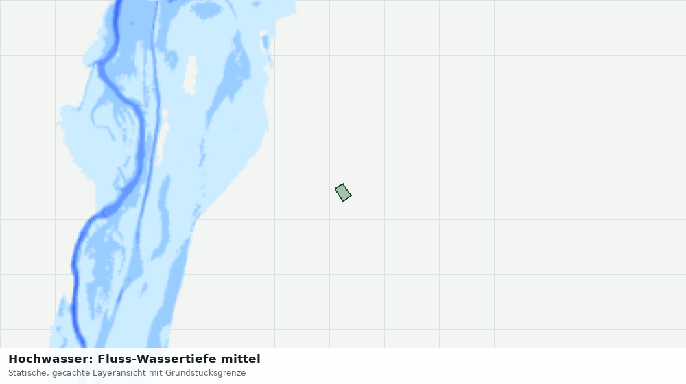 Statische Kartenansicht: Hochwasser: Fluss-Wassertiefe mittel