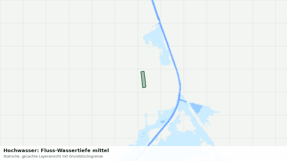 Statische Kartenansicht: Hochwasser: Fluss-Wassertiefe mittel