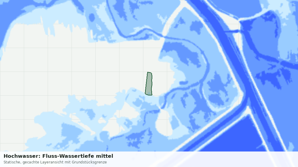 Statische Kartenansicht: Hochwasser: Fluss-Wassertiefe mittel