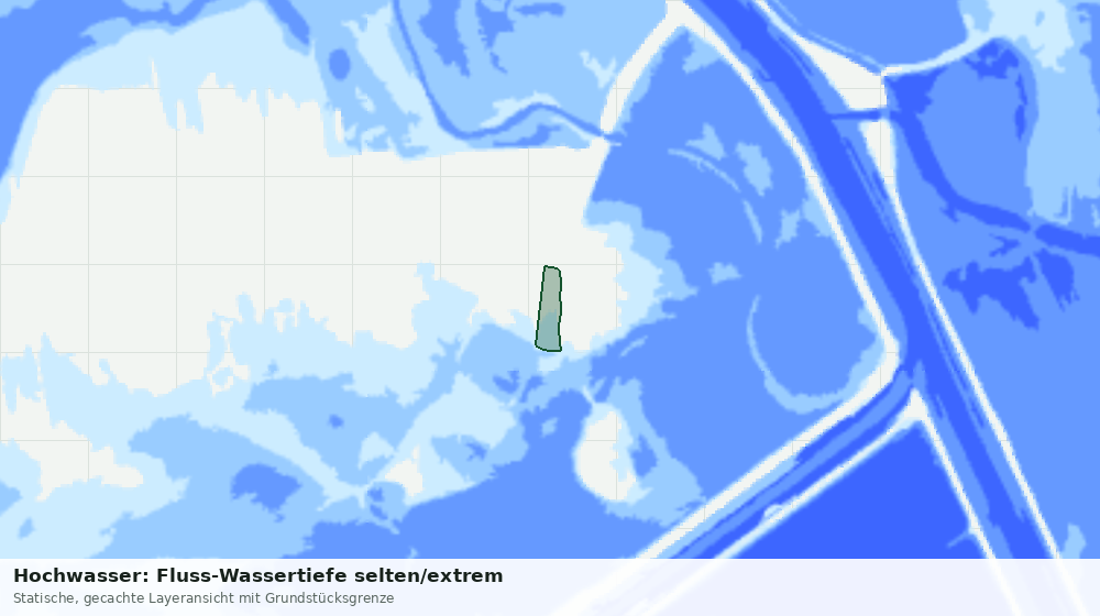 Statische Kartenansicht: Hochwasser: Fluss-Wassertiefe selten/extrem
