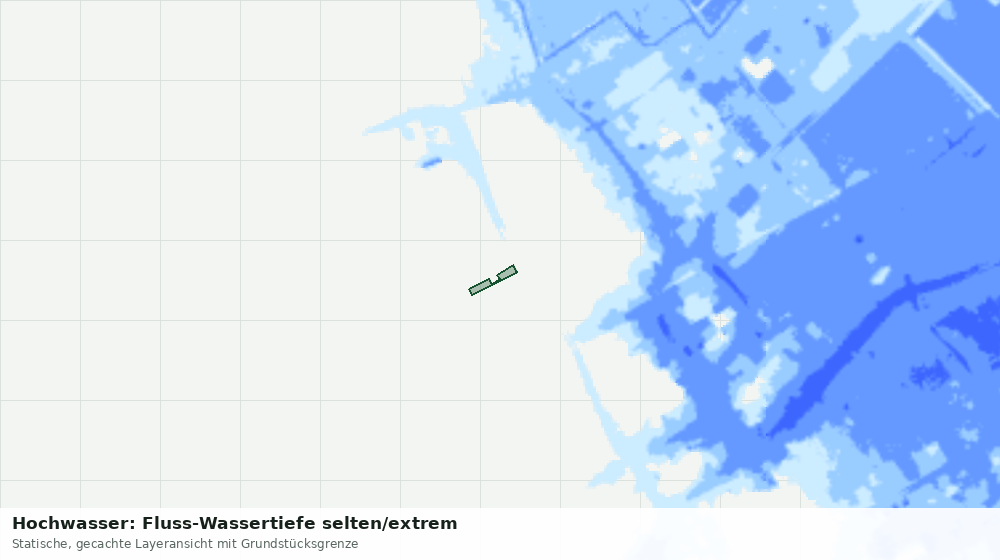 Statische Kartenansicht: Hochwasser: Fluss-Wassertiefe selten/extrem