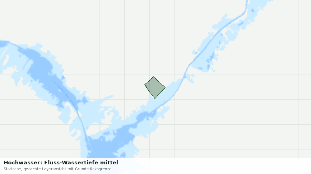 Statische Kartenansicht: Hochwasser: Fluss-Wassertiefe mittel