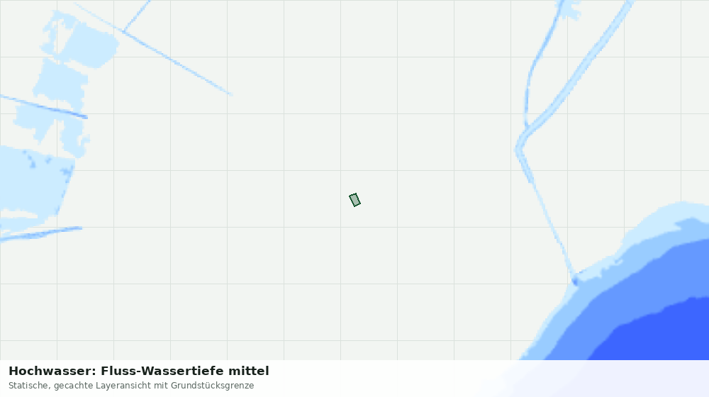 Statische Kartenansicht: Hochwasser: Fluss-Wassertiefe mittel