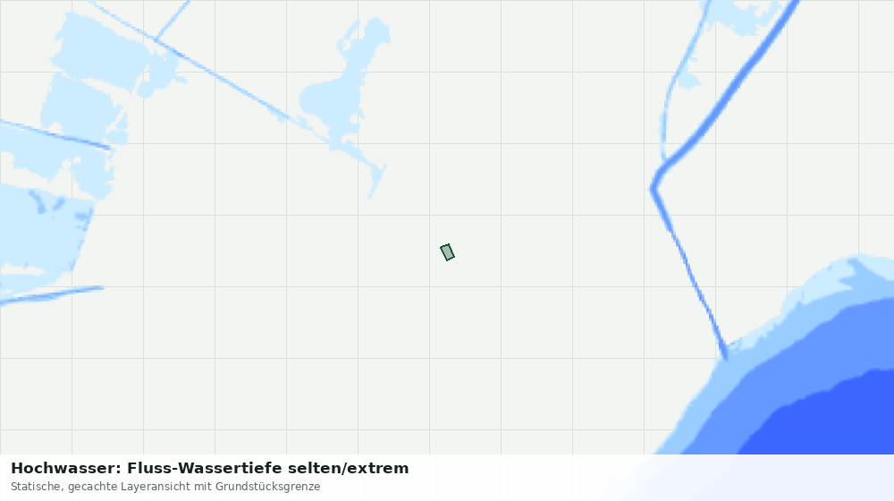 Statische Kartenansicht: Hochwasser: Fluss-Wassertiefe selten/extrem
