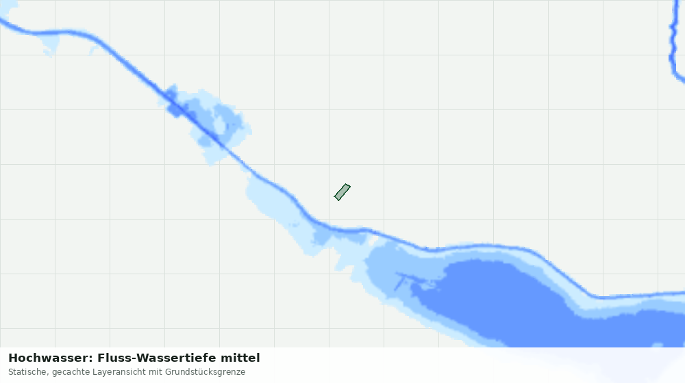 Statische Kartenansicht: Hochwasser: Fluss-Wassertiefe mittel