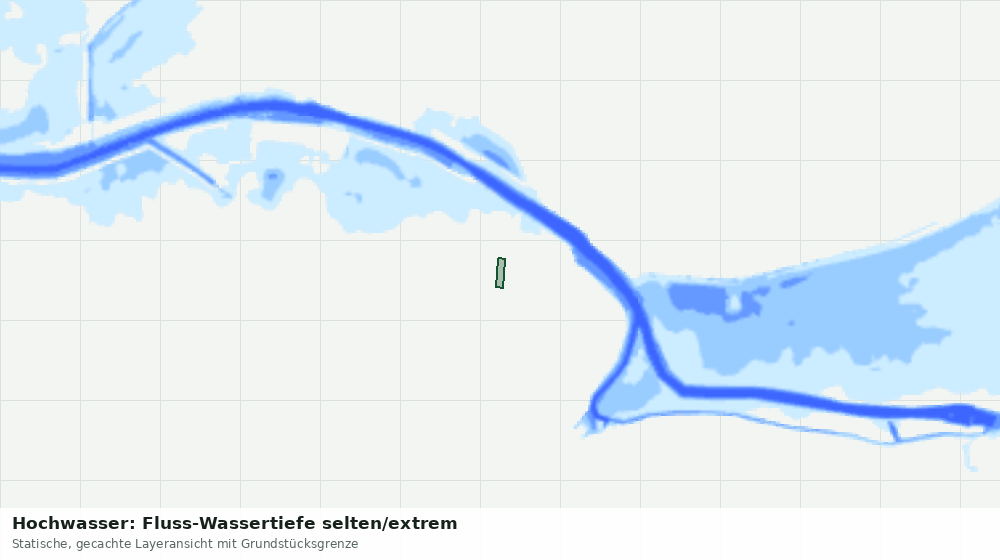 Statische Kartenansicht: Hochwasser: Fluss-Wassertiefe selten/extrem