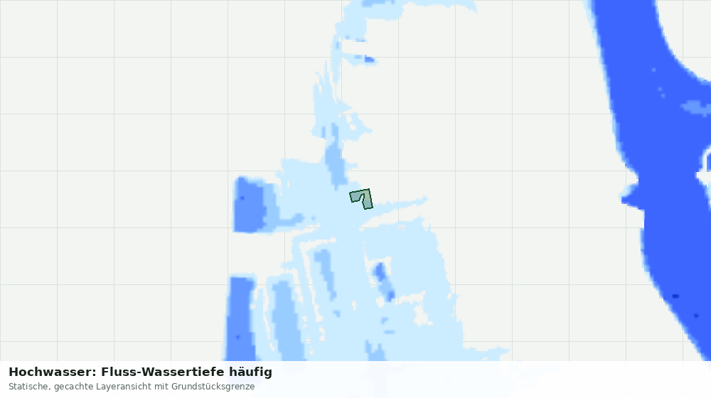 Statische Kartenansicht: Hochwasser: Fluss-Wassertiefe häufig