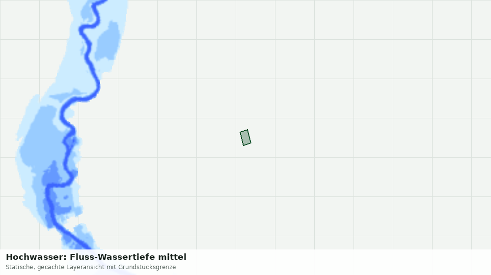 Statische Kartenansicht: Hochwasser: Fluss-Wassertiefe mittel