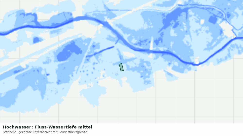 Statische Kartenansicht: Hochwasser: Fluss-Wassertiefe mittel