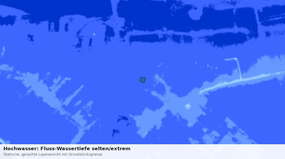 Statische Kartenansicht: Hochwasser: Fluss-Wassertiefe selten/extrem