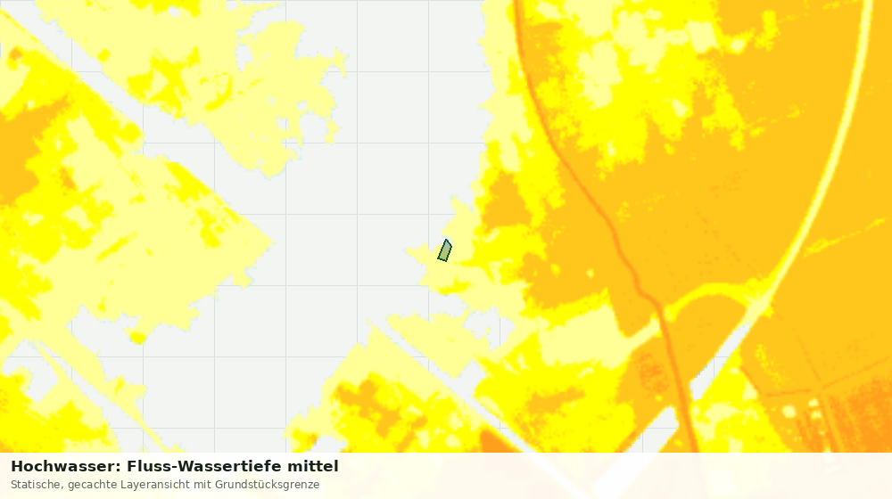 Statische Kartenansicht: Hochwasser: Fluss-Wassertiefe mittel