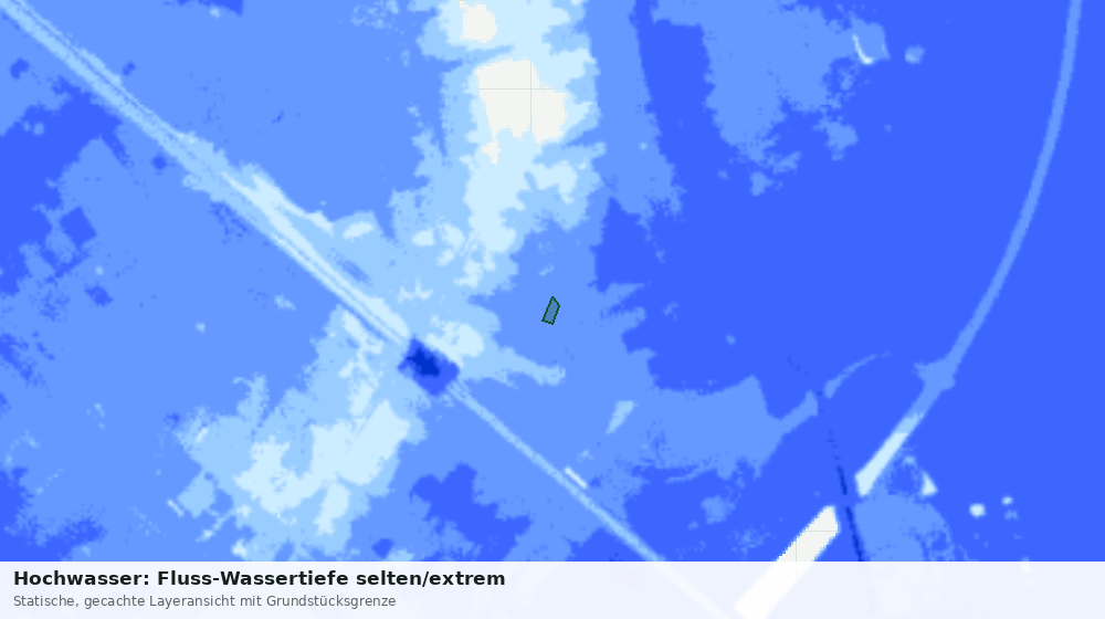Statische Kartenansicht: Hochwasser: Fluss-Wassertiefe selten/extrem
