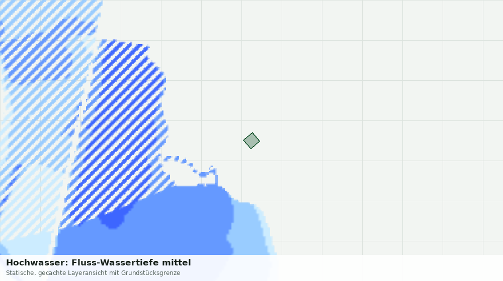 Statische Kartenansicht: Hochwasser: Fluss-Wassertiefe mittel