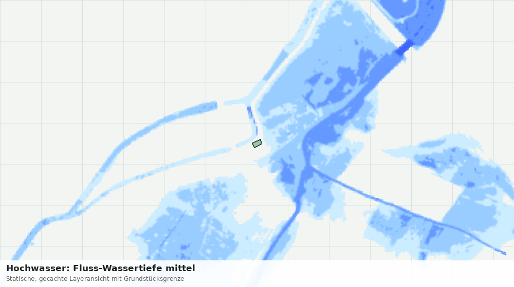 Statische Kartenansicht: Hochwasser: Fluss-Wassertiefe mittel