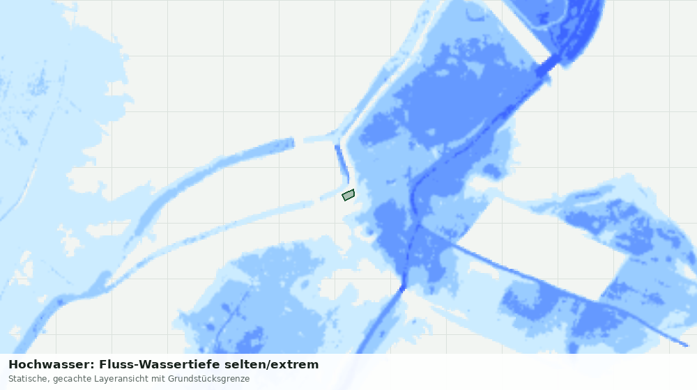 Statische Kartenansicht: Hochwasser: Fluss-Wassertiefe selten/extrem