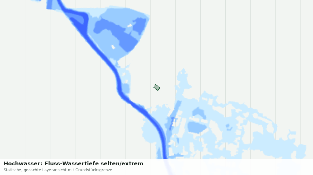 Statische Kartenansicht: Hochwasser: Fluss-Wassertiefe selten/extrem