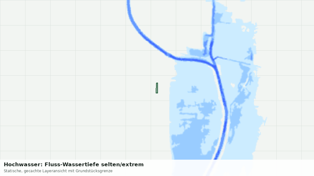 Statische Kartenansicht: Hochwasser: Fluss-Wassertiefe selten/extrem