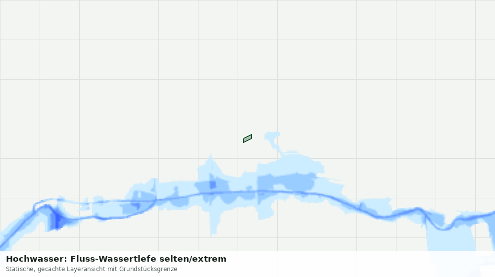 Statische Kartenansicht: Hochwasser: Fluss-Wassertiefe selten/extrem