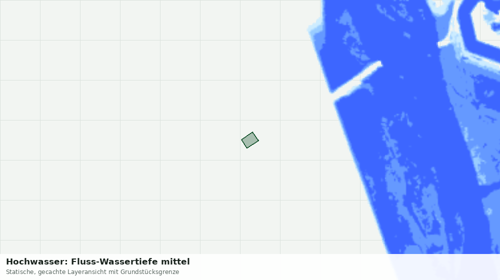 Statische Kartenansicht: Hochwasser: Fluss-Wassertiefe mittel