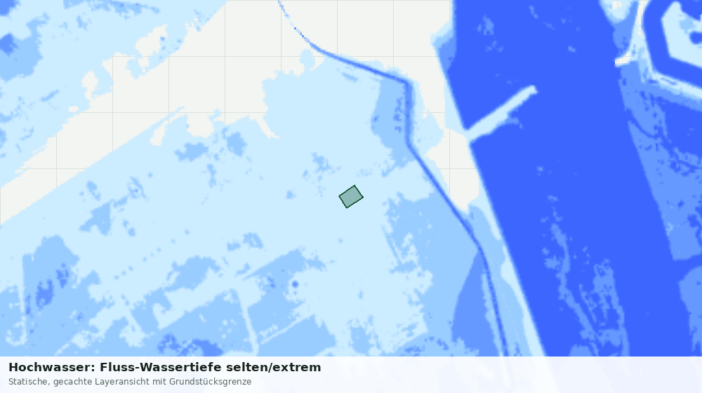 Statische Kartenansicht: Hochwasser: Fluss-Wassertiefe selten/extrem