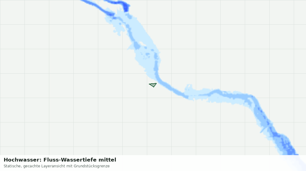 Statische Kartenansicht: Hochwasser: Fluss-Wassertiefe mittel
