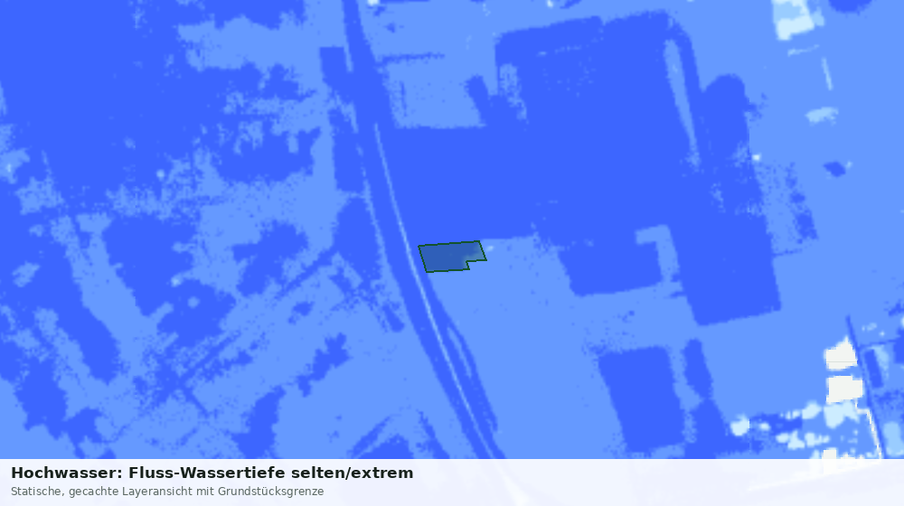 Statische Kartenansicht: Hochwasser: Fluss-Wassertiefe selten/extrem