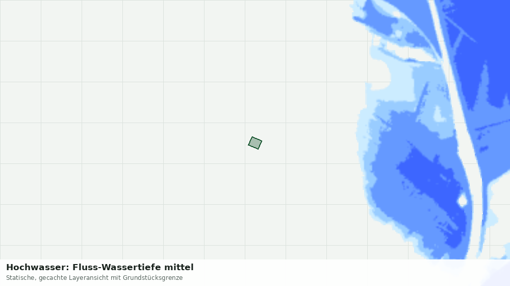 Statische Kartenansicht: Hochwasser: Fluss-Wassertiefe mittel